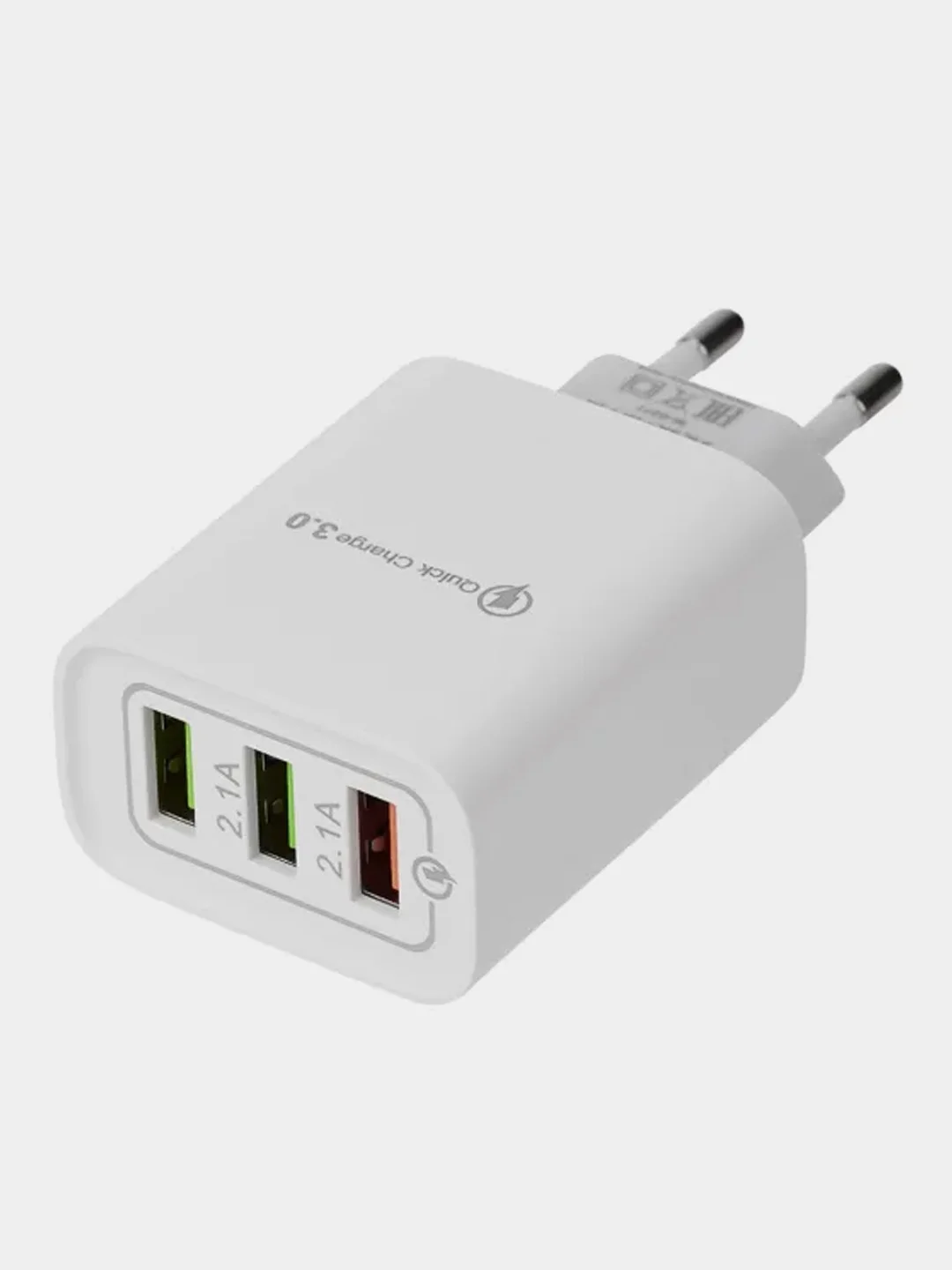 Сетевое зарядное устройство для iPhone/iPad REXANT, 3 x USB, 5 В, 3 А + 1 А + 1 А, белое