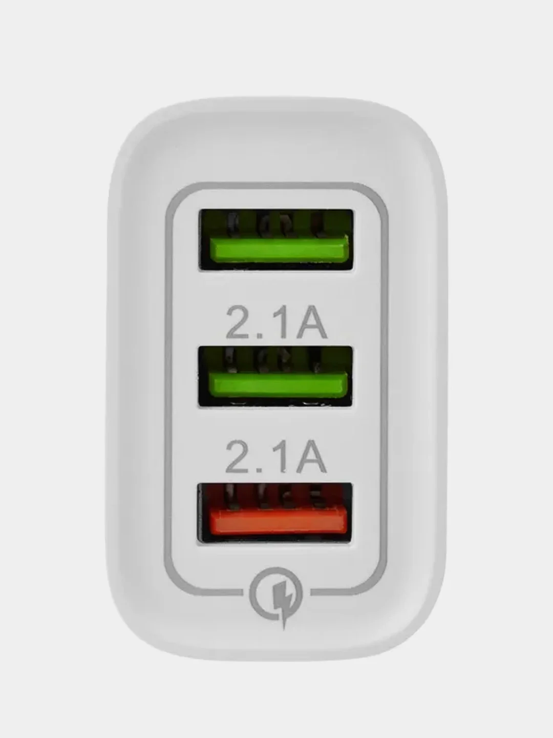 Сетевое зарядное устройство для iPhone/iPad REXANT, 3 x USB, 5 В, 3 А + 1 А + 1 А, белое