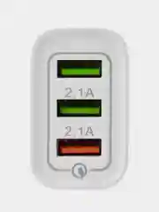 Сетевое зарядное устройство для iPhone/iPad REXANT, 3 x USB, 5 В, 3 А + 1 А + 1 А, белое