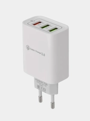 Сетевое зарядное устройство для iPhone/iPad REXANT, 3 x USB, 5 В, 3 А + 1 А + 1 А, белое