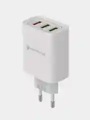 Сетевое зарядное устройство для iPhone/iPad REXANT, 3 x USB, 5 В, 3 А + 1 А + 1 А, белое