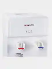 Кулер для воды SONNEN FS-01, напольный, НАГРЕВ/ОХЛАЖДЕНИЕ ЭЛЕКТРОННОЕ, 2 крана, белый