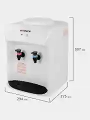 Кулер для воды SONNEN TSE-02WT, настольный, нагрев и охлаждение, белый, 2 крана