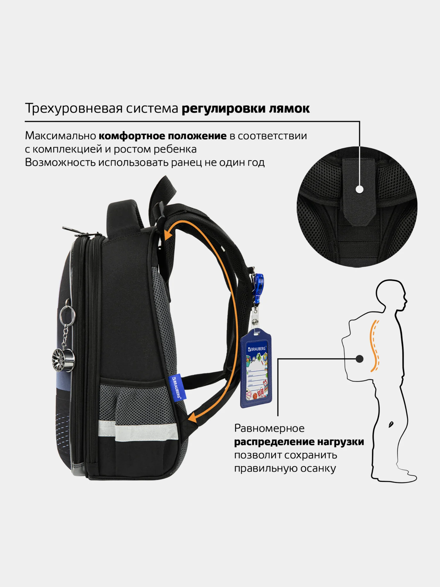 Ранец для мальчика Brauberg Premium, 2 отделения