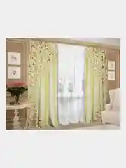 Золотистый хаки фотошторы и фототюль