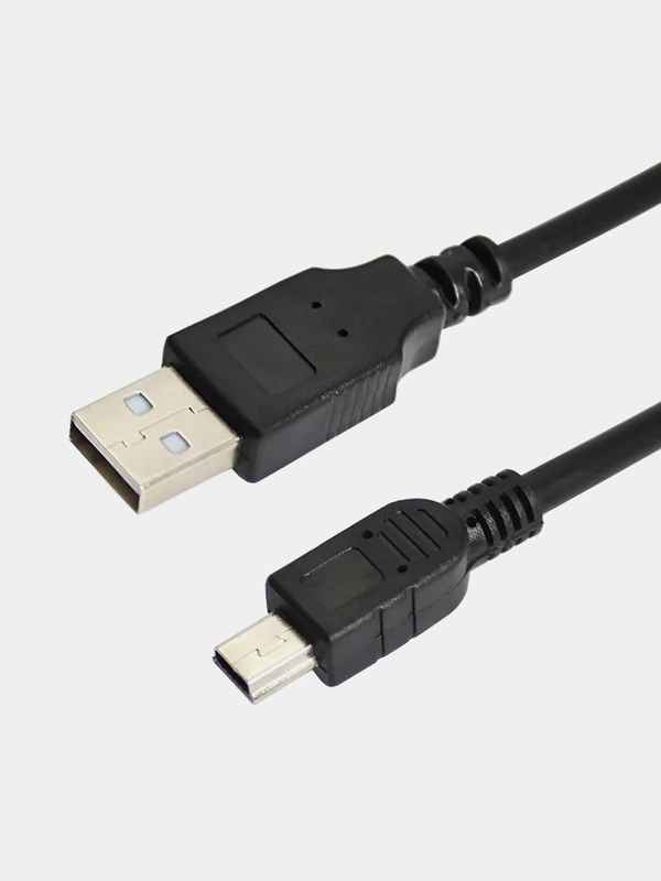 Кабель USB-A - mini USB REXANT, 1 А, 0,2 м, ПВХ, черный