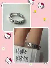 Серебряный кольцо Hello Kitty