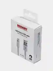 Кабель REXANT, USB-A, Lightning для Apple, 2,4А, ПВХ, белый, чип MFI, 1 м