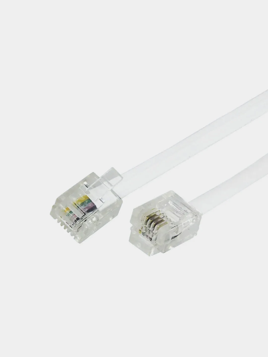 Удлинитель телефонный REXANT, плоский, RJ-11 (6P-4C), белый, 2 м