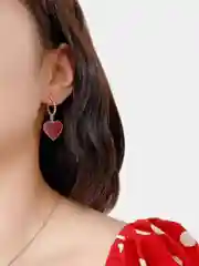Багровый серьги женские