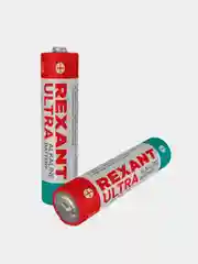 Батарейка REXANT, алкалиновая, ультра, AAA/LR03, 1,5V, 2 штуки