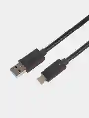 Кабель REXANT, USB-A 3.0-Type-C 3.1, ПВХ, черный, 3 А, 1 м