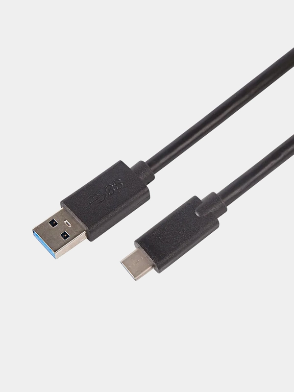 Кабель REXANT, USB-A 3.0-Type-C 3.1, ПВХ, черный, 3 А, 1 м