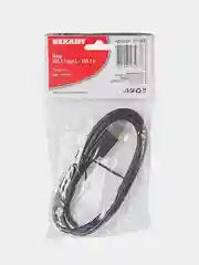 Кабель REXANT, USB-A 3.0-Type-C 3.1, ПВХ, черный, 3 А, 1 м