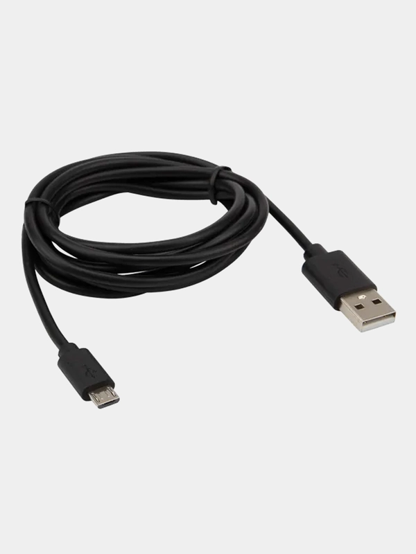 Кабель REXANT, USB-A, micro USB, ПВХ, черный, 1А, 1,8 м