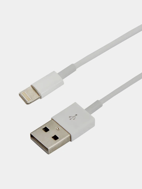 Кабель REXANT, USB-A, Lightning для Apple, 2,4А, ПВХ, белый, 1 м