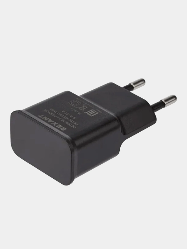 Сетевое зарядное устройство REXANT, USB, черное, 5V, 2.1 A