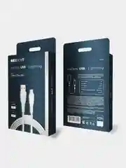 Кабель REXANT, USB-A, Lightning для Apple, 2,4А, в белой нейлоновой оплетке, 1 м