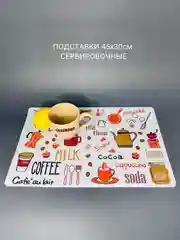Алый подставки под горячее,  кухонные приборы сервировочные ПВХ 30x45см