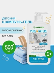 Детский шампунь-гель для волос и тела Synergetic "Без слез" , 0+, 500 мл