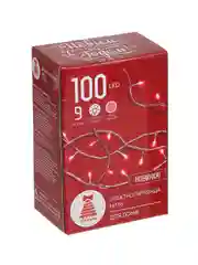 Гирлянда эл. вьюн 9м, 100LED, розовое золото, пост. свечение, ПВХ прозрачный, 220В