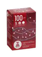 Гирлянда эл. вьюн 9м, 100 LED, белый, пост. свечение, ПВХ прозр., 220В