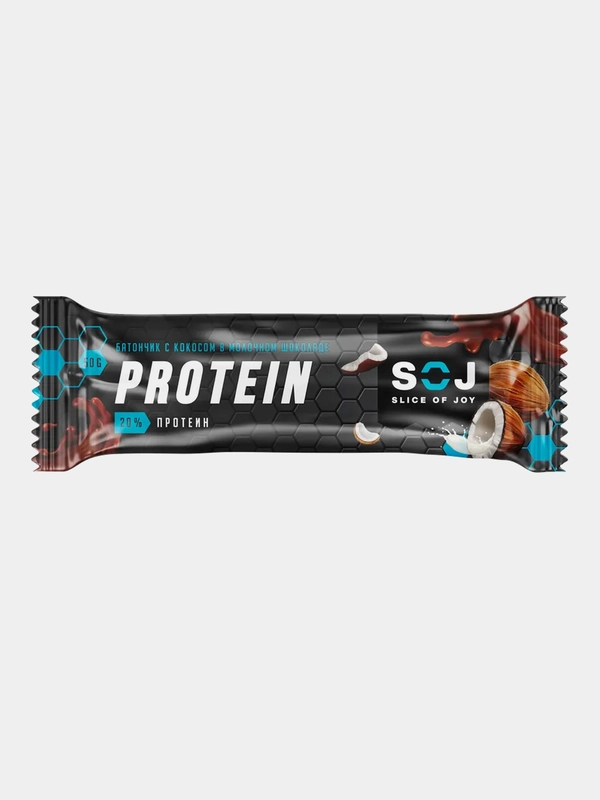 Протеиновый батончик SOJ Protein, со вкусом кокоса, 50 г