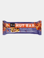 Ореховый батончик SOJ NUT BAR Мед-миндаль-кешью, с соленой карамелью, 40 г
