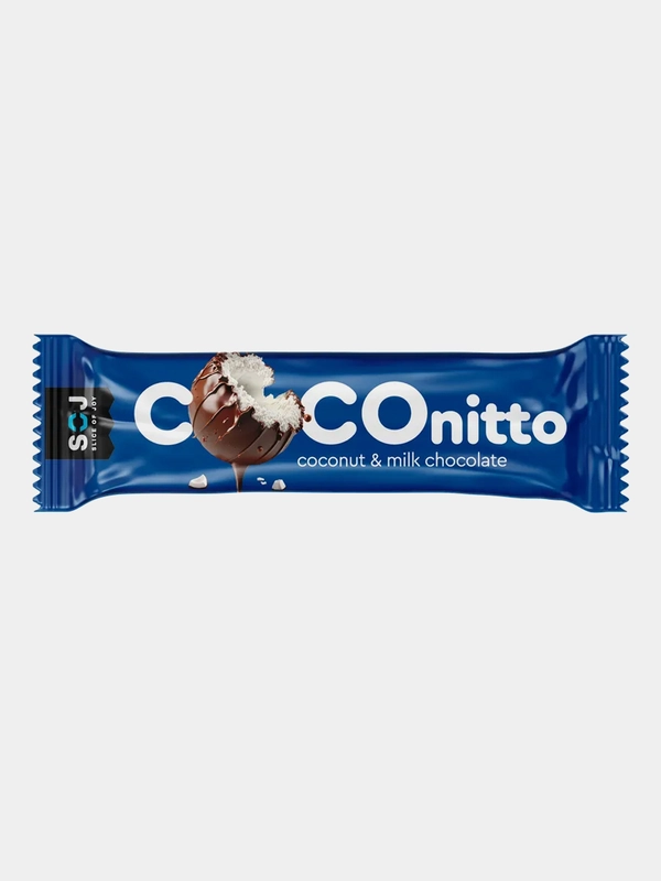 Кокосовый батончик SOJ COCOnitto, с ванильно-сливочным вкусом, 40 г