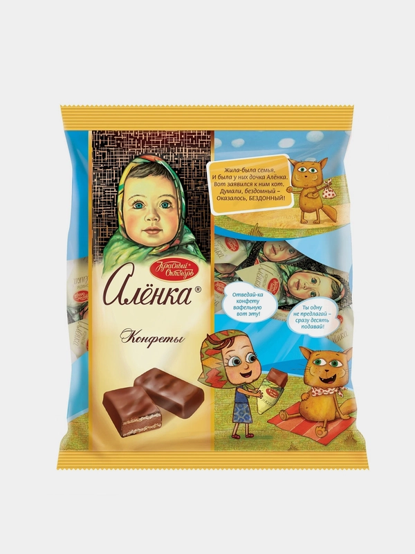 Вафельные конфеты Аленка, с начинкой, 250 г