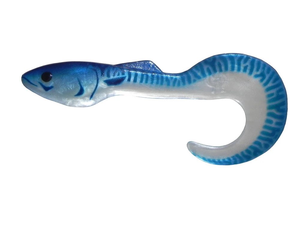 Синий силиконовая приманка из Сербии ORKA Shad Tail 15 SK04 5 штук