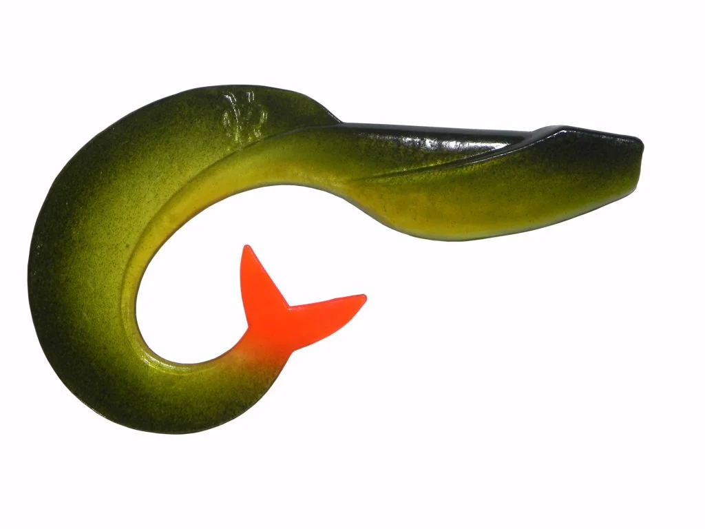 Зелёный хаки силиконовая приманка из Сербии ORKA MERMAID 7 YB 5 штук