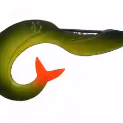 Зелёный хаки силиконовая приманка из Сербии ORKA MERMAID 7 YB 5 штук