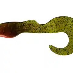 Зелёный хаки силиконовая приманка из Сербии ORKA Shad Tail 21 BR 2 штуки