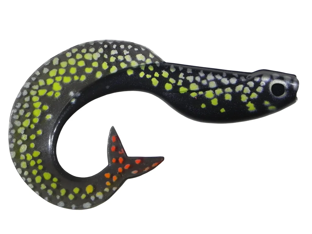 Черный силиконовая приманка из Сербии ORKA Mermaid 15 SB01 3 штуки