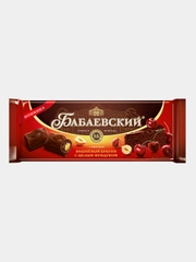 Шоколад темный Бабаевский, Вишневый брауни с целым фундуком, 165 г