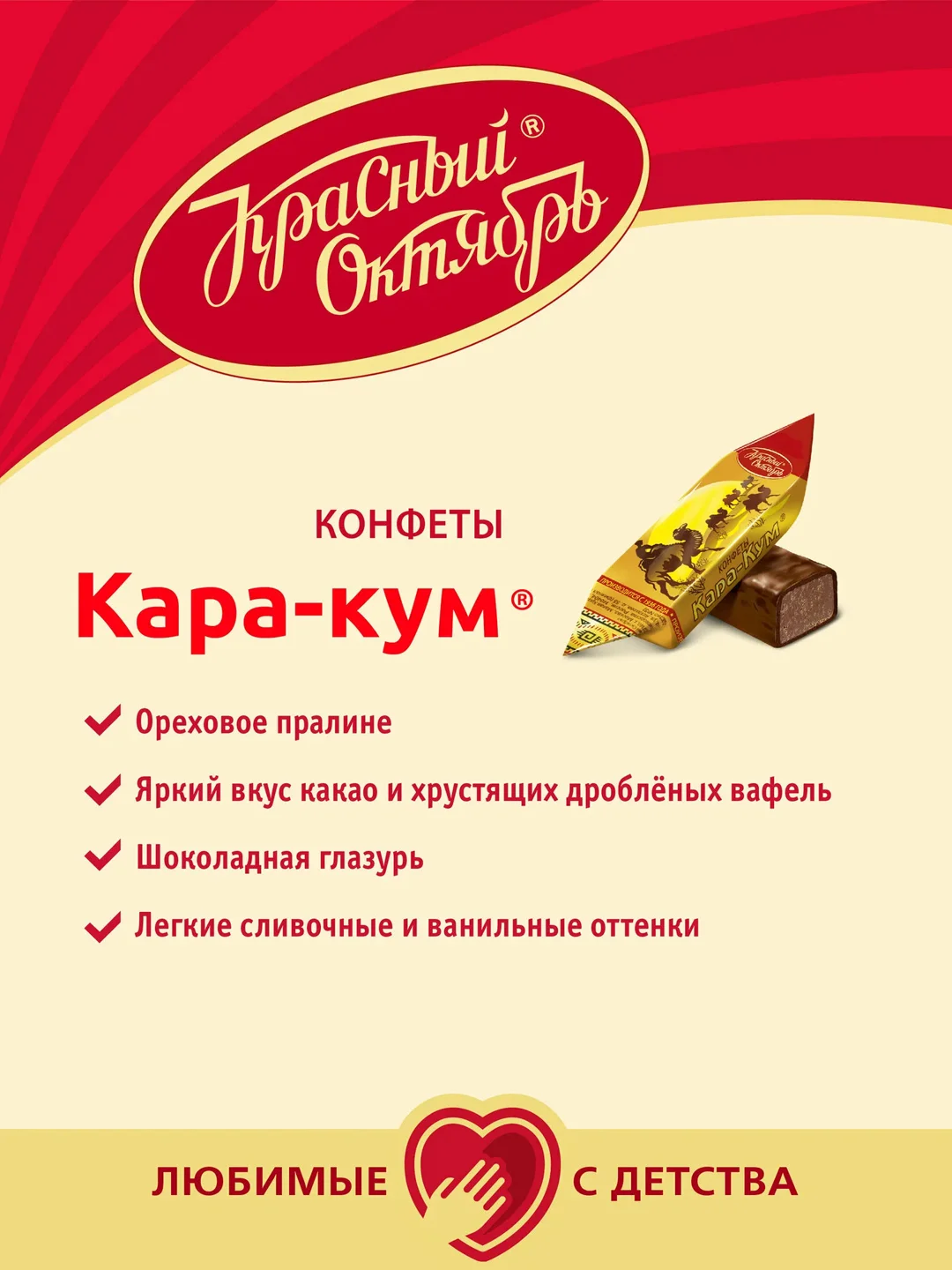 Конфеты Красный Октябрь, Кара-Кум, 250 г