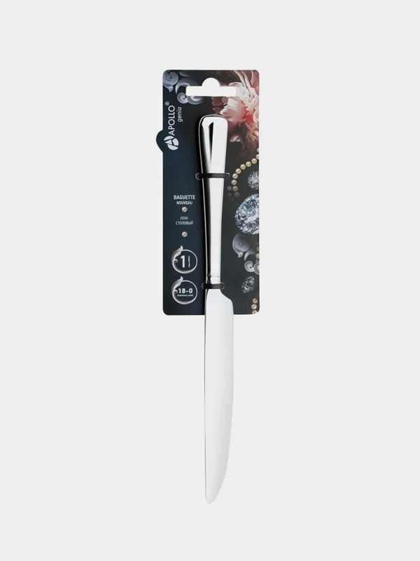 Нож столовый APOLLO genio "Baguette Nouveau", сталь, 23 см