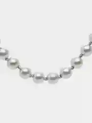 Серый бусы из искусственного жемчуга