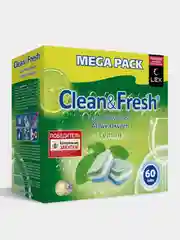 Таблетки для посудомоечных машин Clean&Fresh "All in 1", 60 штук