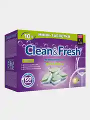 Таблетки для посудомоечных машин  Clean&Fresh "All in 1 mini tabs", 60 штук