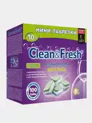 Мини таблетки для посудомоечной машины Clean&Fresh mini tabs Всё в 1 , 100 шт