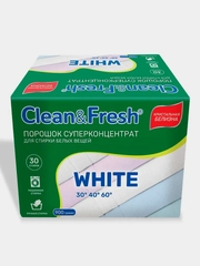 Стиральный порошок Clean&Fresh суперконцентрат для белых вещей, 900 г