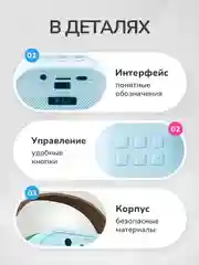 Голубой колонка караоке k12 с двумя микрофонами и rgb подсветкой