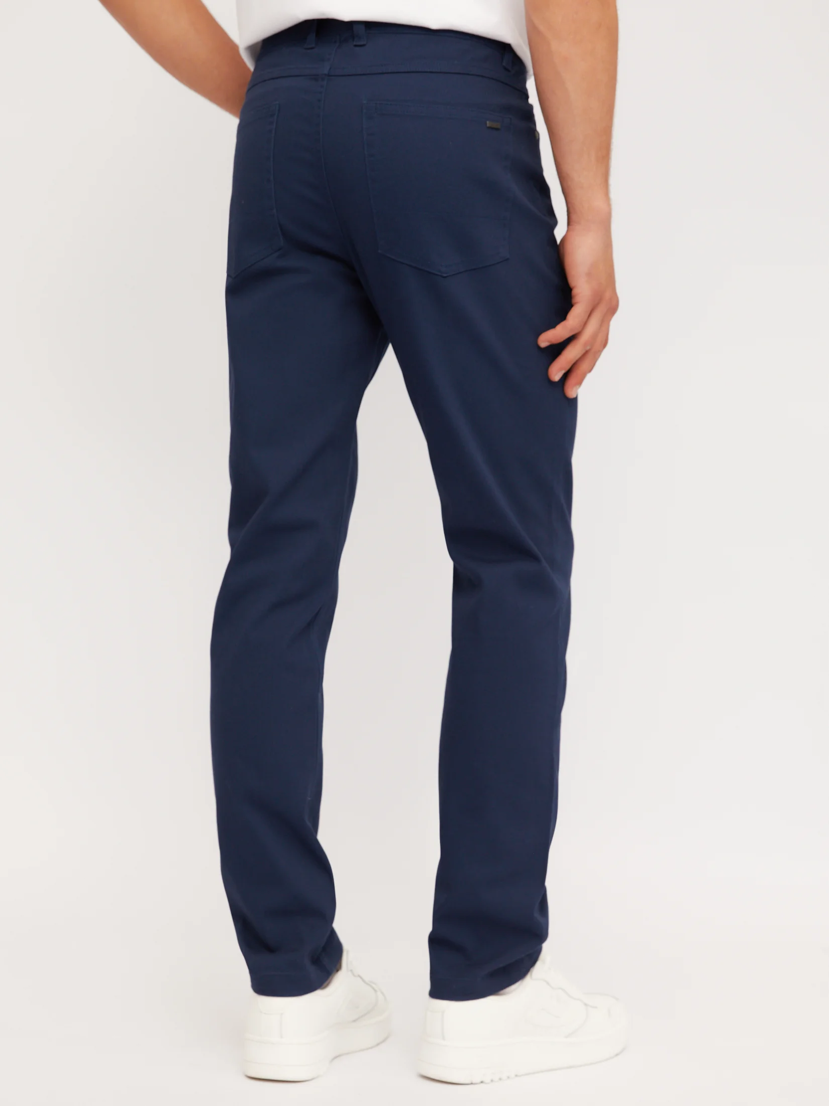 Синий мужские брюки Slim из хлопка