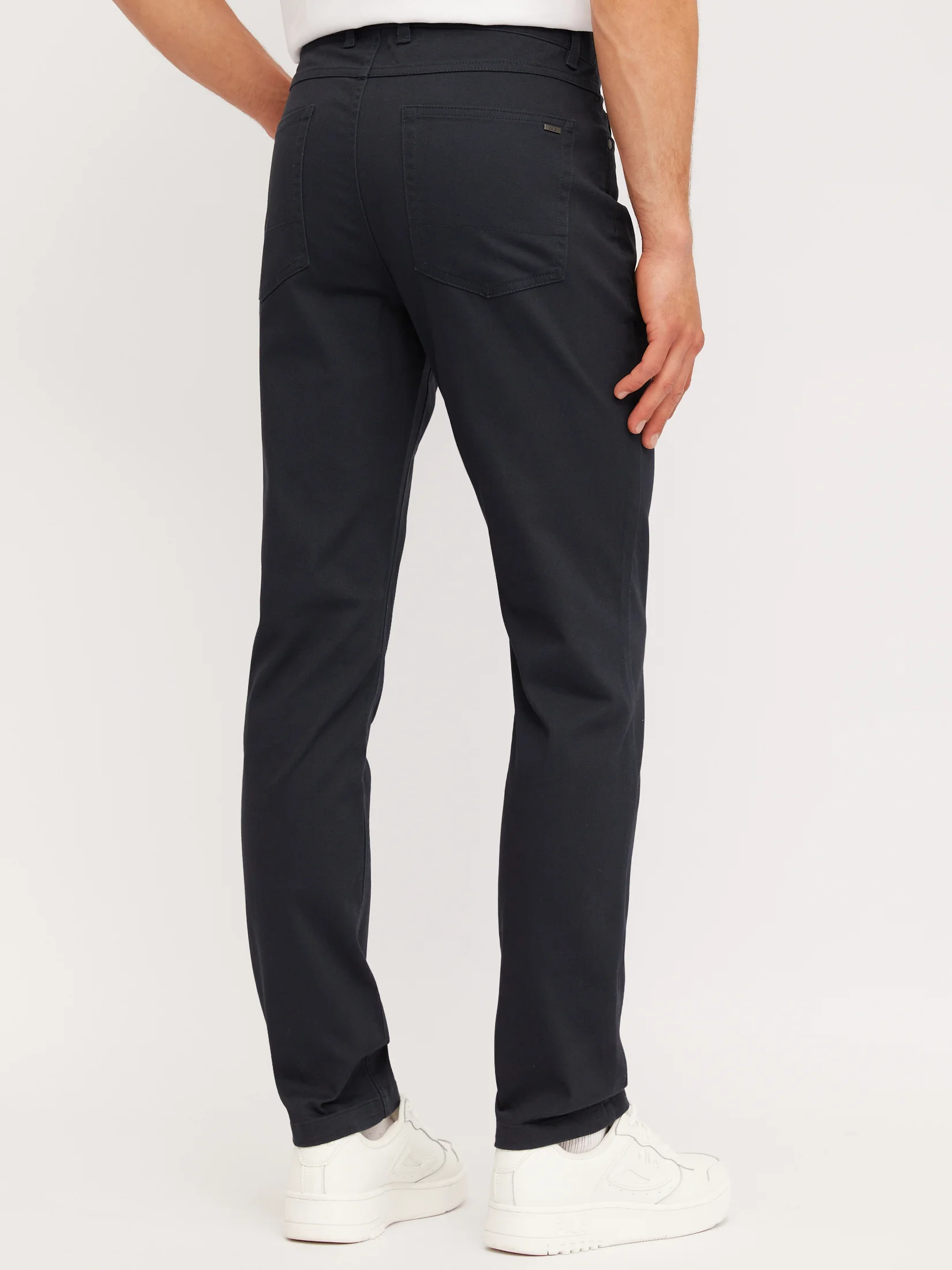 Черный мужские брюки Slim из хлопка