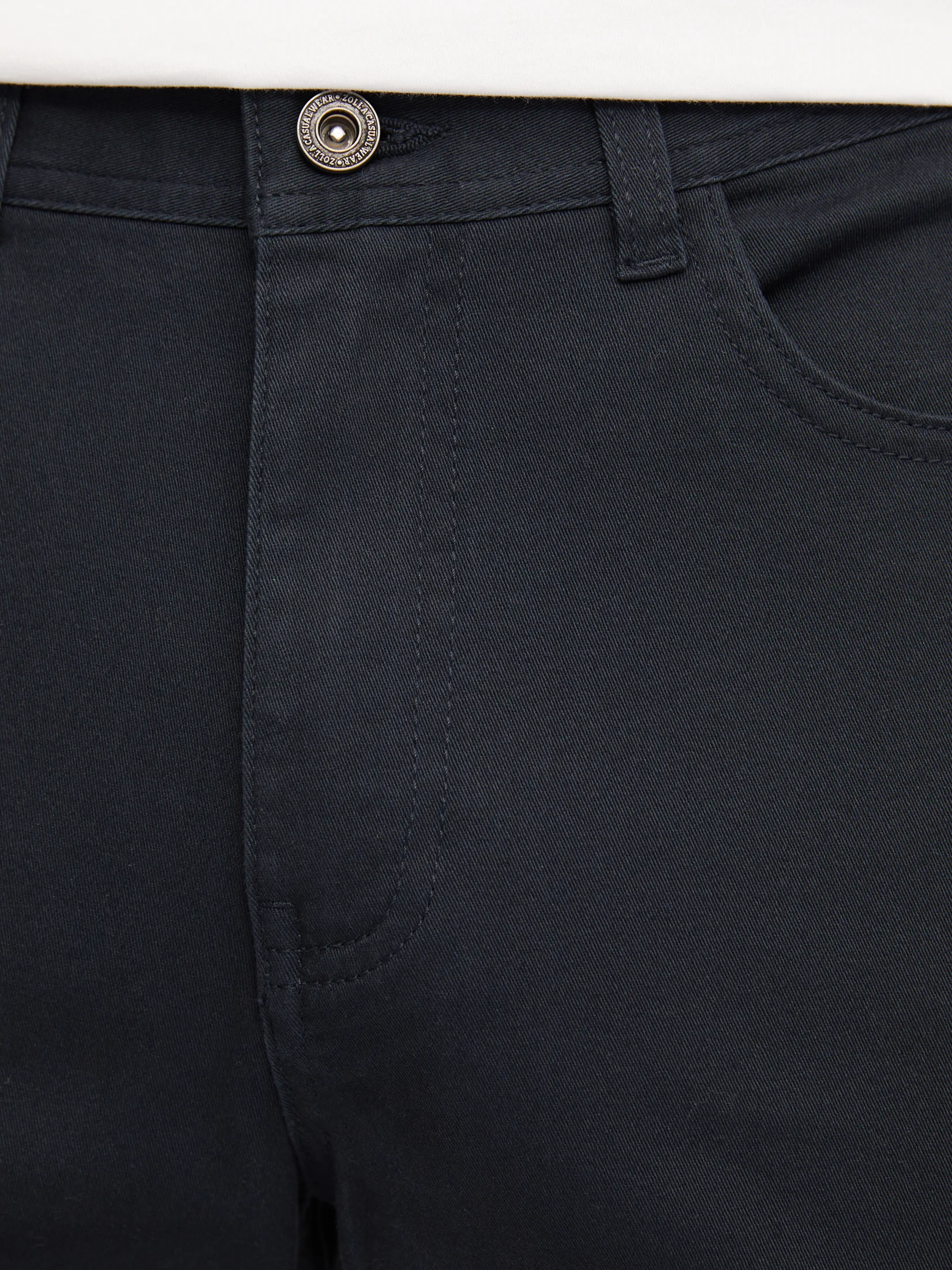 Черный мужские брюки Slim из хлопка