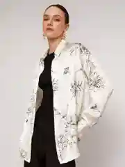 Женская рубашка оверсайз атласная