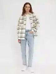 Голубой женские высокие джинсы Mom Comfort