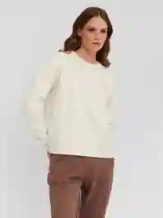 Бежевый женский утеплённый свитшот с начёсом